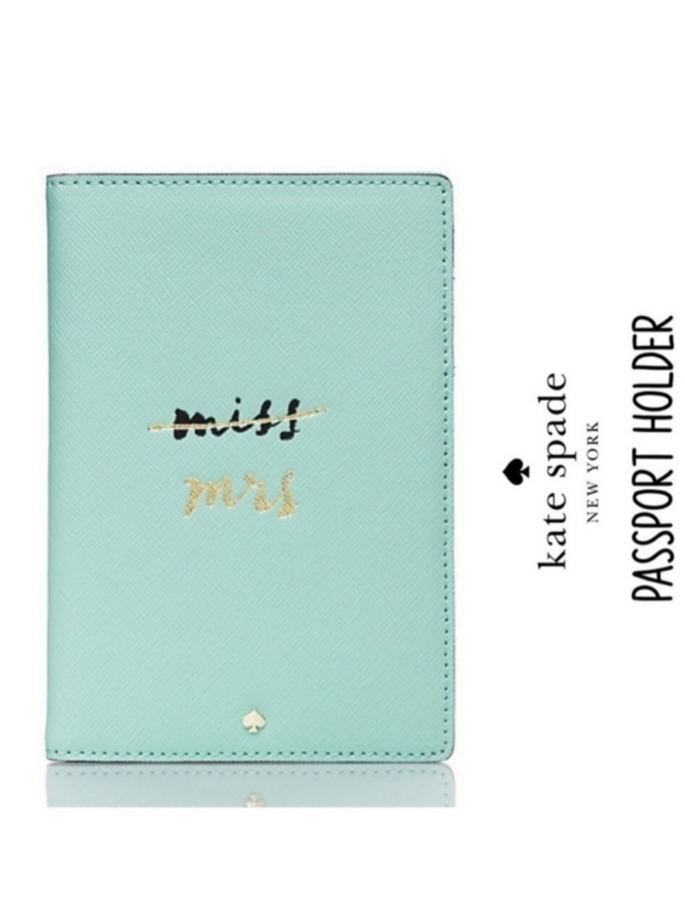 Kate Spade Miss Mrs Passport Holder Wedding Belles Engagement Wallet NWT